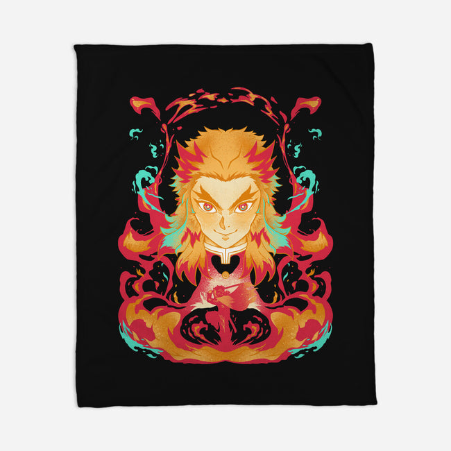 Heart Of Fire-none fleece blanket-RamenBoy