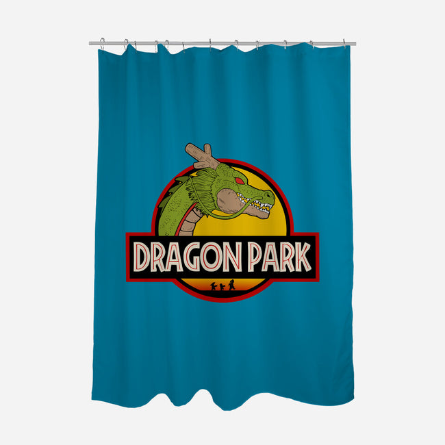 Dragon Park-none polyester shower curtain-Melonseta