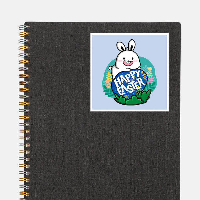 Happy Easter Bunny-none glossy sticker-krisren28