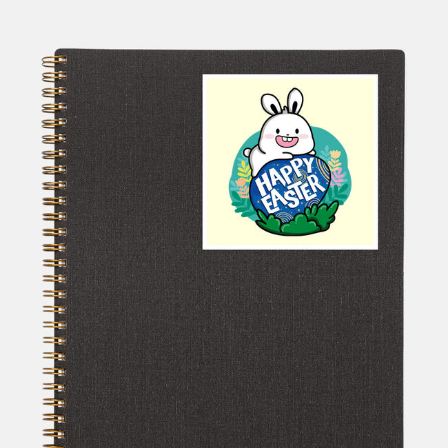 Happy Easter Bunny-none glossy sticker-krisren28
