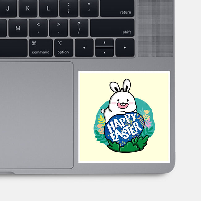 Happy Easter Bunny-none glossy sticker-krisren28