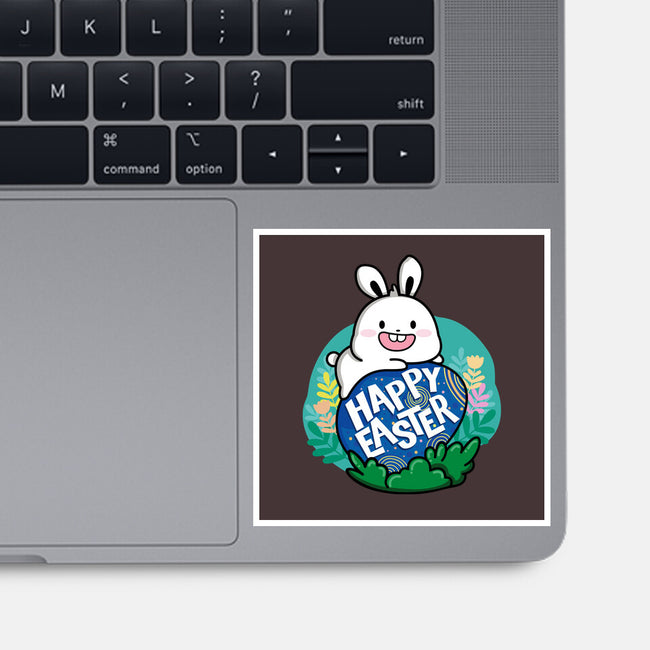 Happy Easter Bunny-none glossy sticker-krisren28
