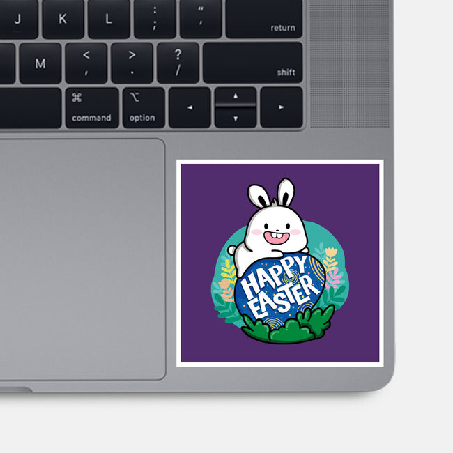 Happy Easter Bunny-none glossy sticker-krisren28