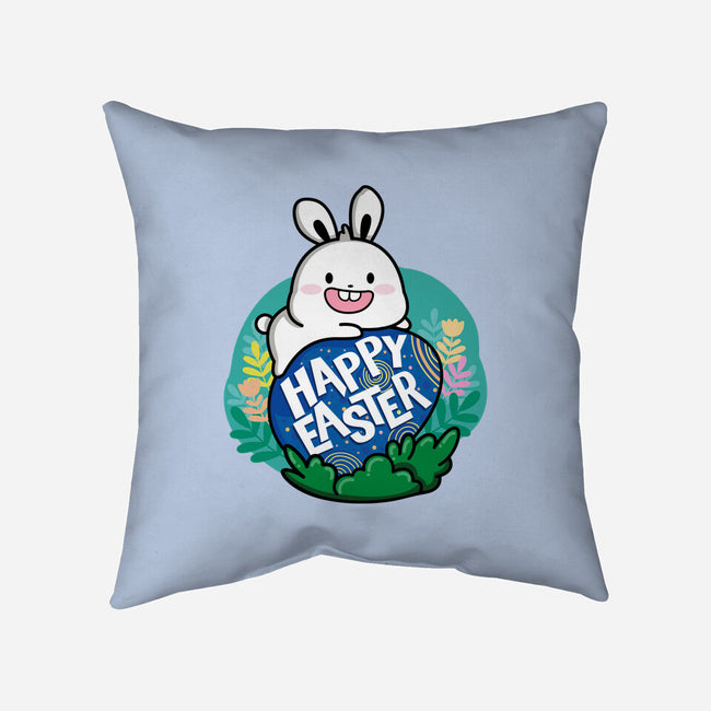 Happy Easter Bunny-none removable cover w insert throw pillow-krisren28