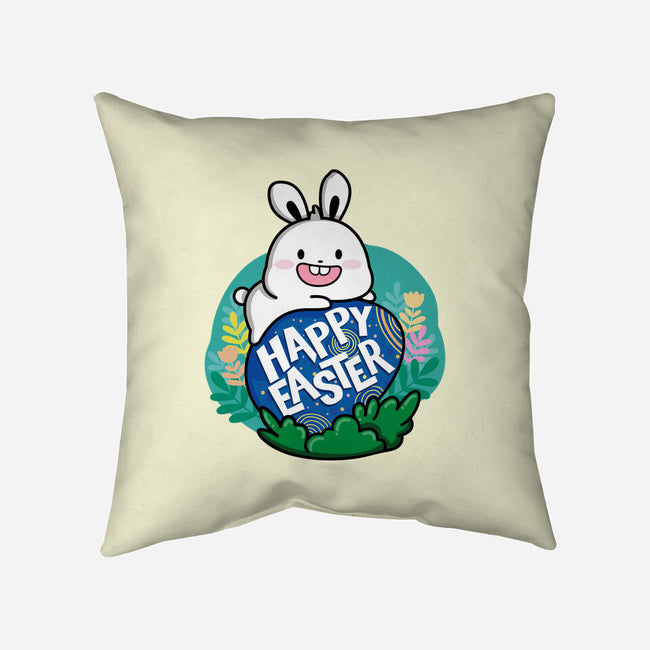 Happy Easter Bunny-none removable cover w insert throw pillow-krisren28