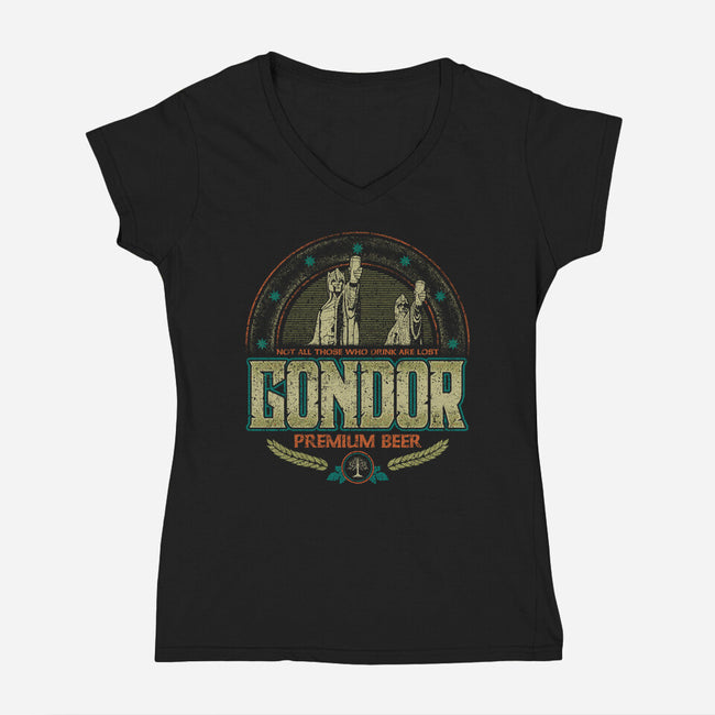 The Drink Of Power-womens v-neck tee-retrodivision