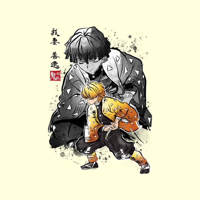 Slayer Zenitsu-none stretched canvas-DrMonekers