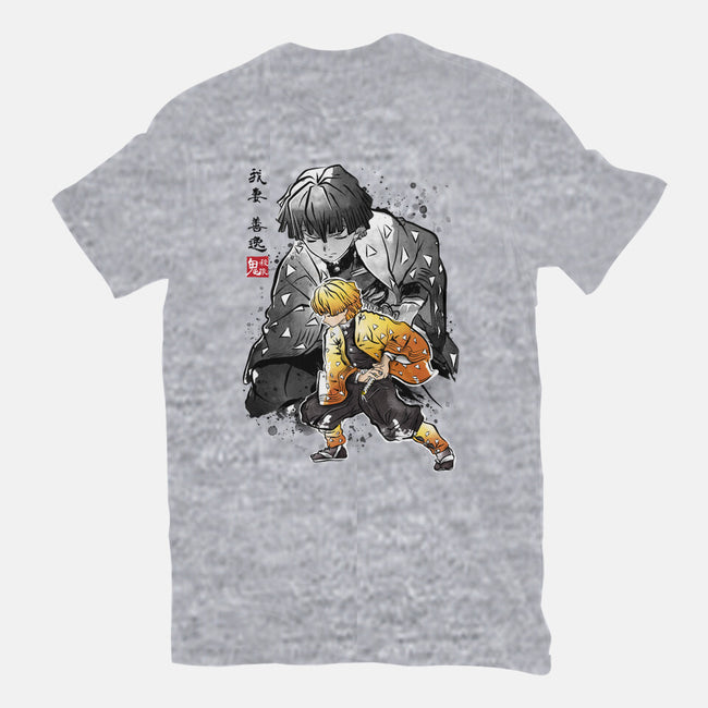 Slayer Zenitsu-womens fitted tee-DrMonekers