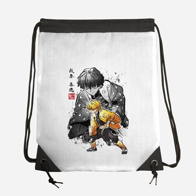 Slayer Zenitsu-none drawstring bag-DrMonekers