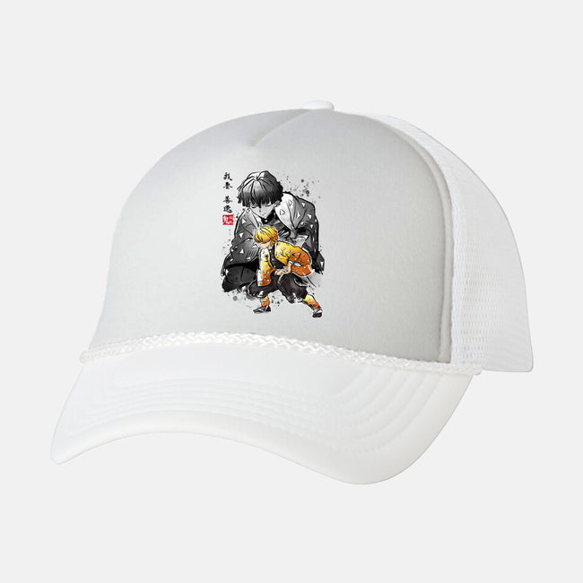 Slayer Zenitsu-unisex trucker hat-DrMonekers