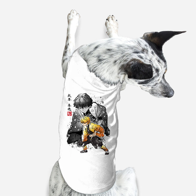 Slayer Zenitsu-dog basic pet tank-DrMonekers