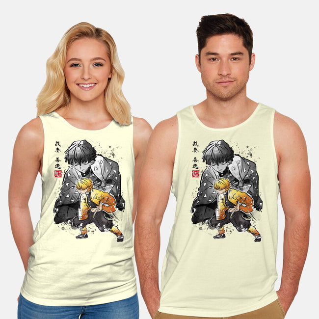 Slayer Zenitsu-unisex basic tank-DrMonekers