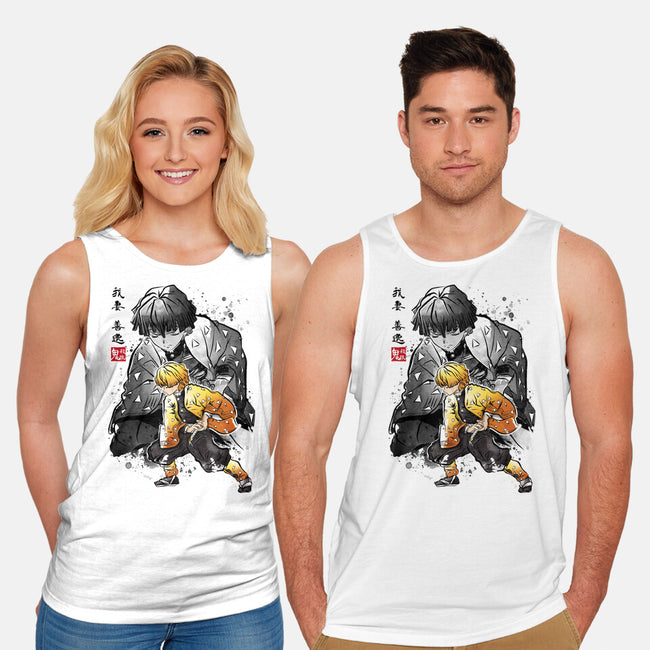 Slayer Zenitsu-unisex basic tank-DrMonekers