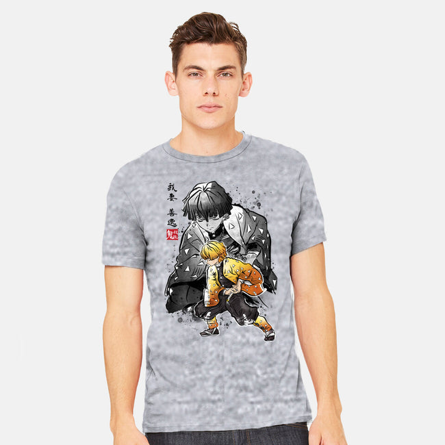 Slayer Zenitsu-mens heavyweight tee-DrMonekers