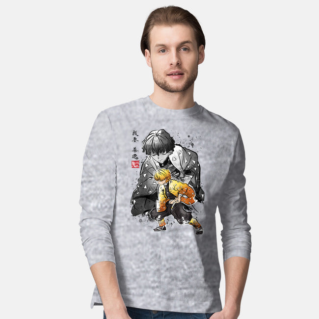 Slayer Zenitsu-mens long sleeved tee-DrMonekers
