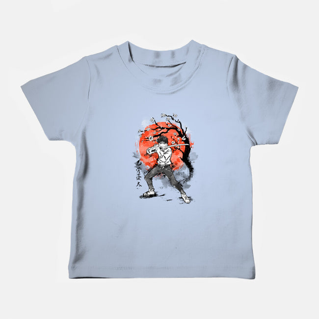 Okkotsu At Sakura Tree-baby basic tee-IKILO