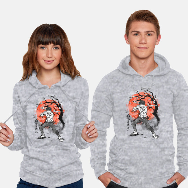 Okkotsu At Sakura Tree-unisex pullover sweatshirt-IKILO