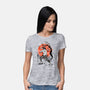 Okkotsu At Sakura Tree-womens basic tee-IKILO