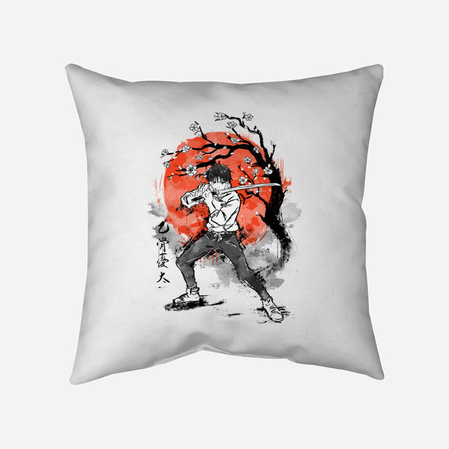 Okkotsu At Sakura Tree-none removable cover w insert throw pillow-IKILO