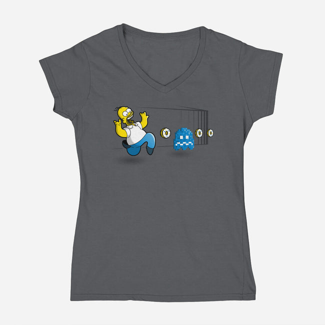 Fat-Man-womens v-neck tee-se7te