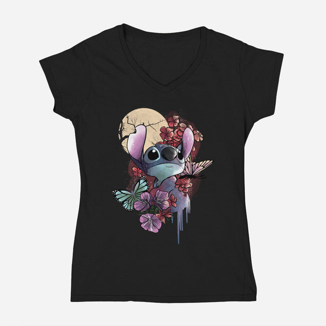 Moonlight Experiment-womens v-neck tee-fanfabio