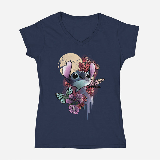 Moonlight Experiment-womens v-neck tee-fanfabio