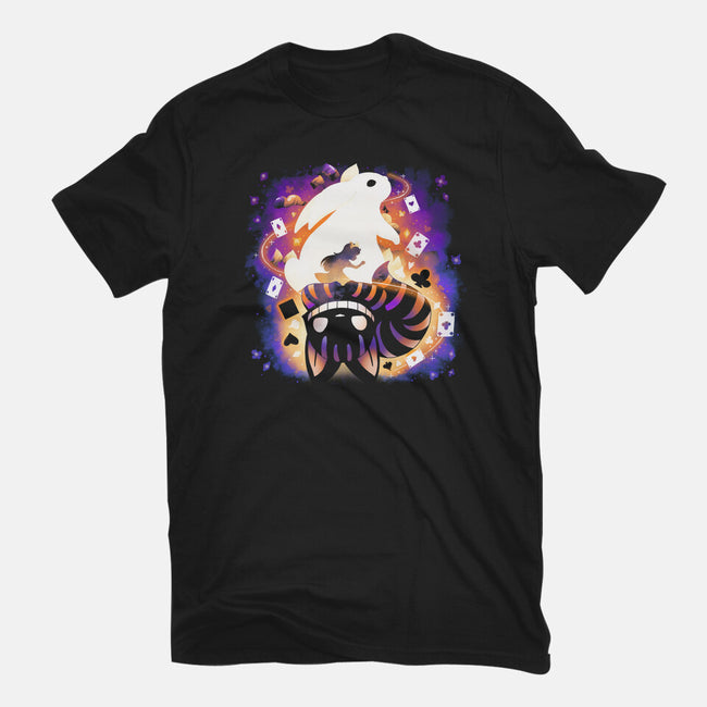 Cheshire White Rabbit-mens basic tee-Vallina84