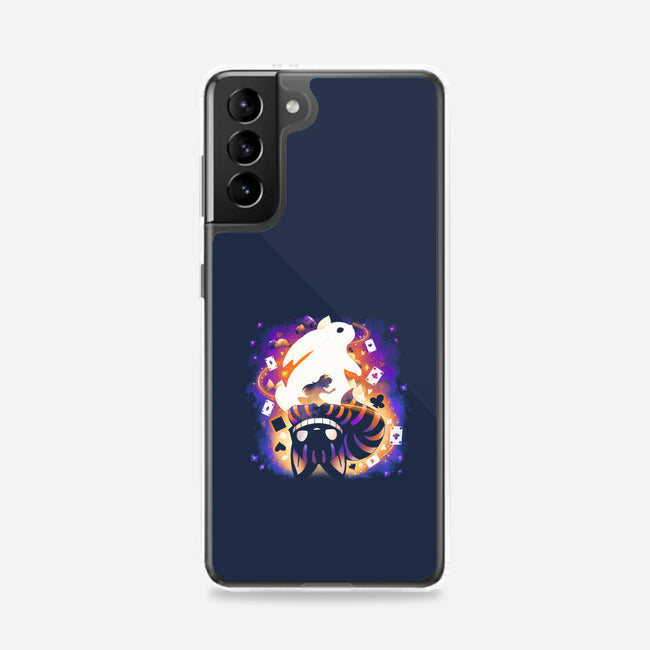 Cheshire White Rabbit-samsung snap phone case-Vallina84