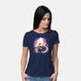 Cheshire White Rabbit-womens basic tee-Vallina84