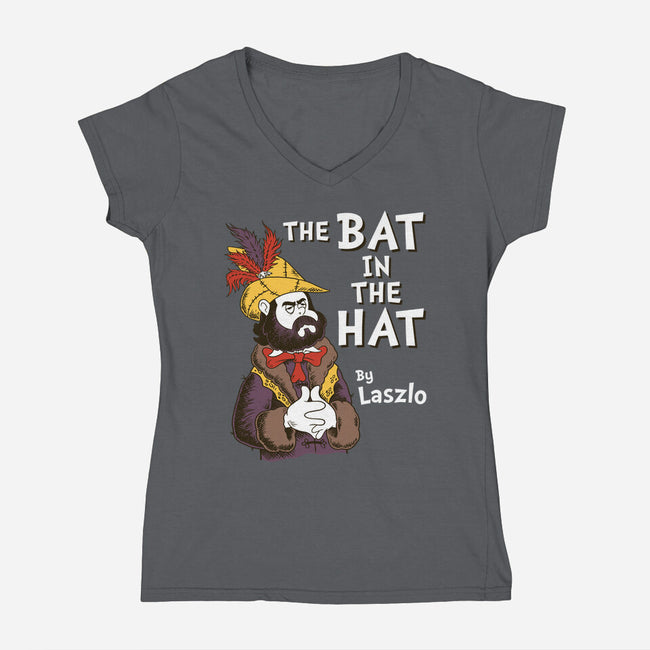 The Bat In The Hat-womens v-neck tee-Nemons