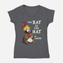 The Bat In The Hat-womens v-neck tee-Nemons