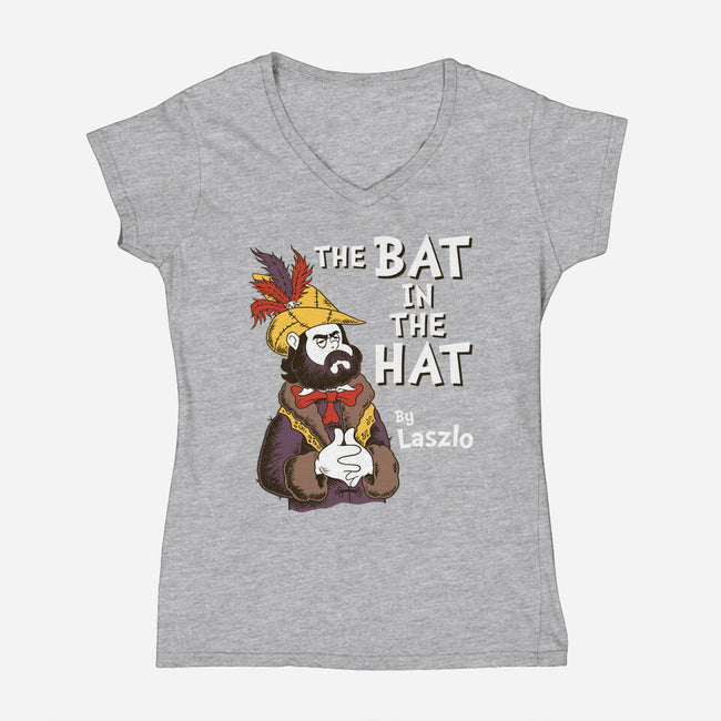 The Bat In The Hat-womens v-neck tee-Nemons