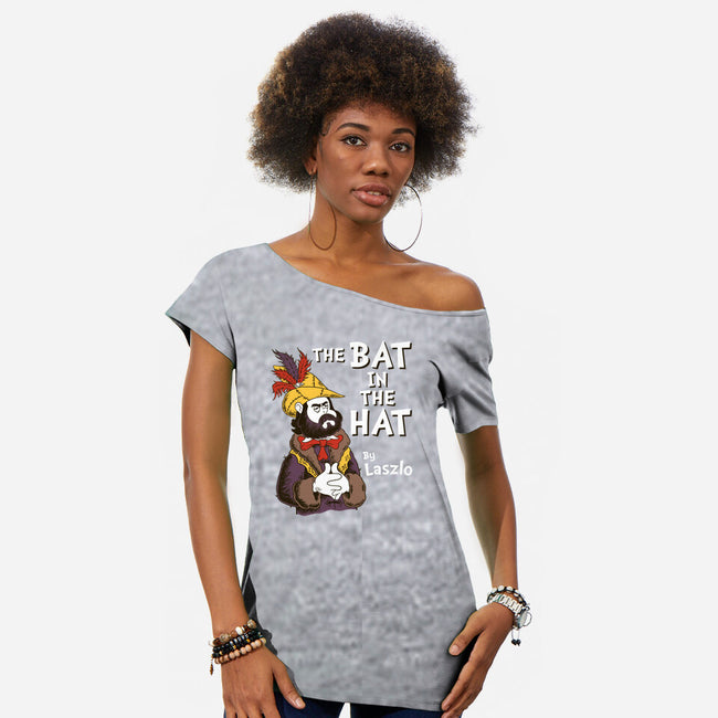 The Bat In The Hat-womens off shoulder tee-Nemons