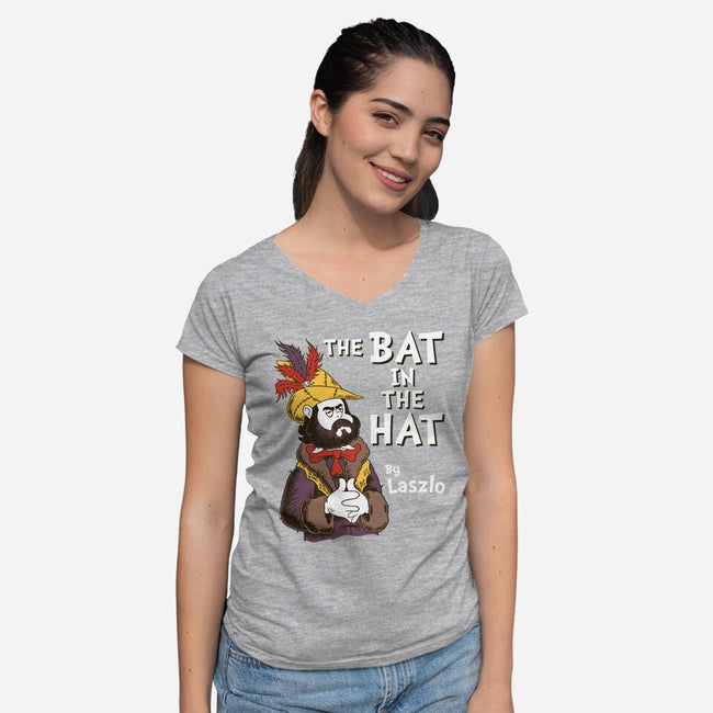 The Bat In The Hat-womens v-neck tee-Nemons