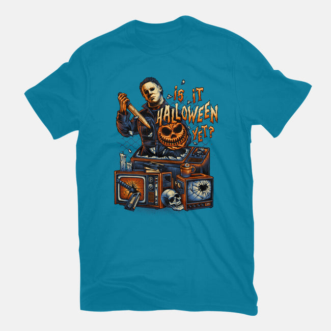Is It Halloween Yet-mens basic tee-glitchygorilla