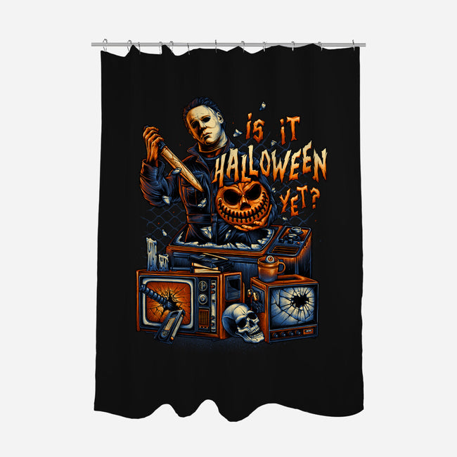 Is It Halloween Yet-none polyester shower curtain-glitchygorilla