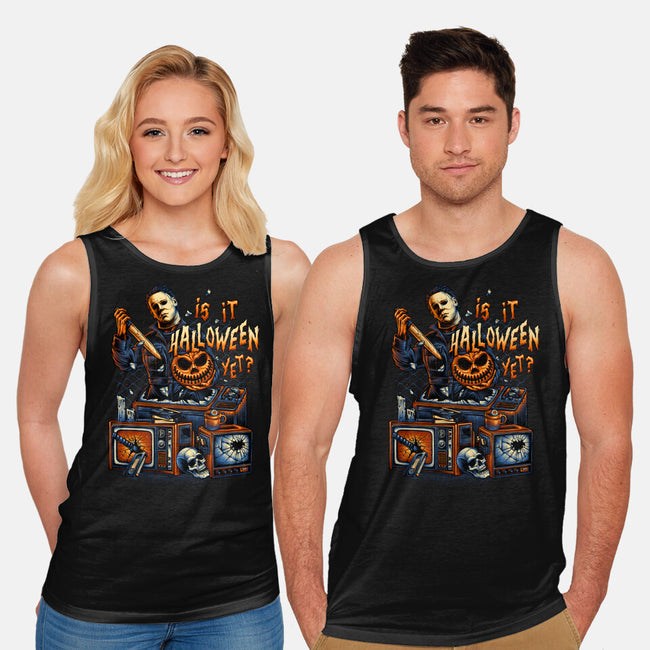 Is It Halloween Yet-unisex basic tank-glitchygorilla