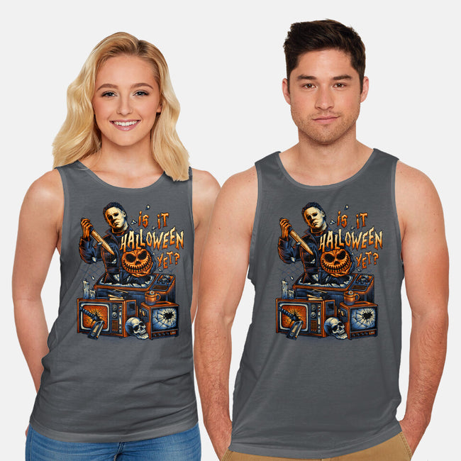 Is It Halloween Yet-unisex basic tank-glitchygorilla