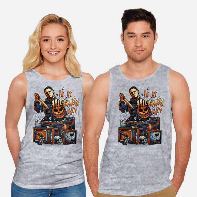 Is It Halloween Yet-unisex basic tank-glitchygorilla