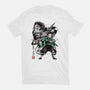 Slayer Tanjiro Sumi-E-womens fitted tee-DrMonekers