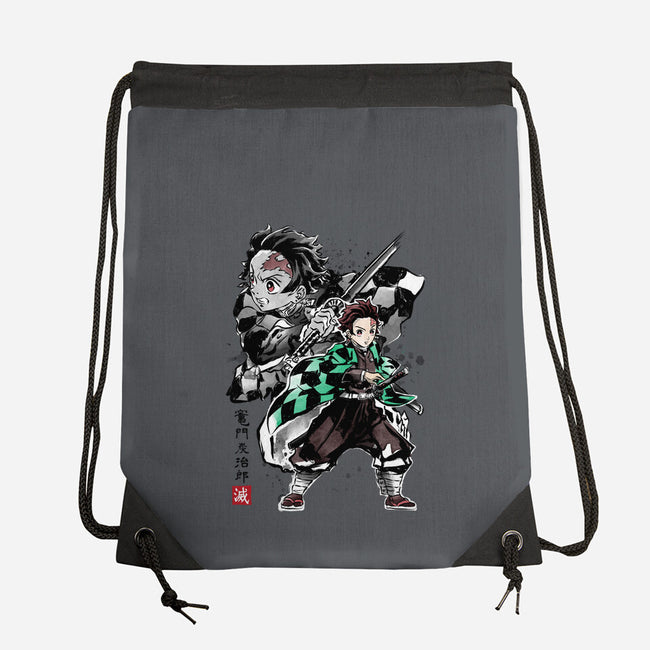 Slayer Tanjiro Sumi-E-none drawstring bag-DrMonekers