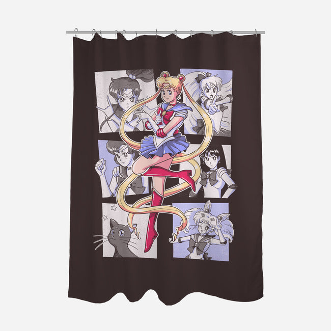 Sailor Comics-none polyester shower curtain-Arigatees