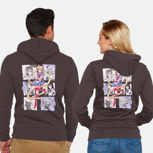 Sailor Comics-unisex zip-up sweatshirt-Arigatees