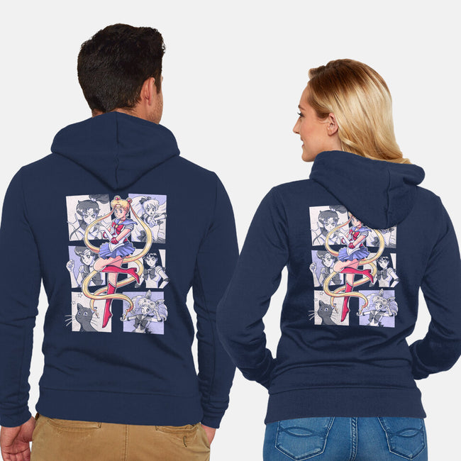 Sailor Comics-unisex zip-up sweatshirt-Arigatees