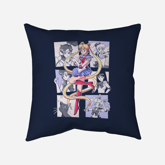 Sailor Comics-none removable cover w insert throw pillow-Arigatees