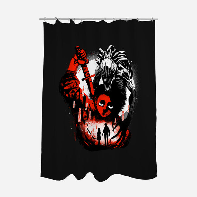 Dark Okkotsu-none polyester shower curtain-IKILO