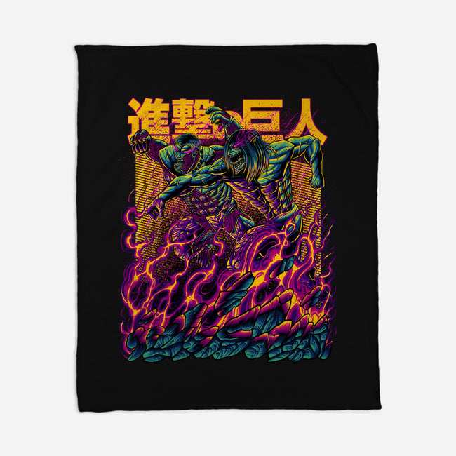 Titan Fight-none fleece blanket-alanside