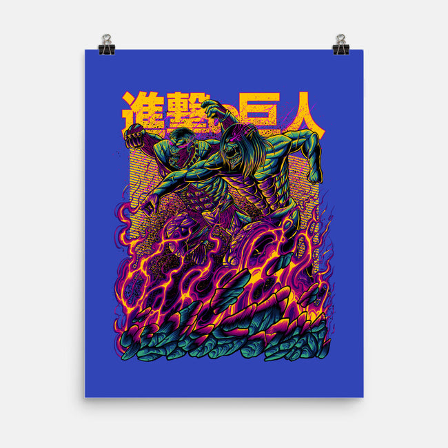 Titan Fight-none matte poster-alanside