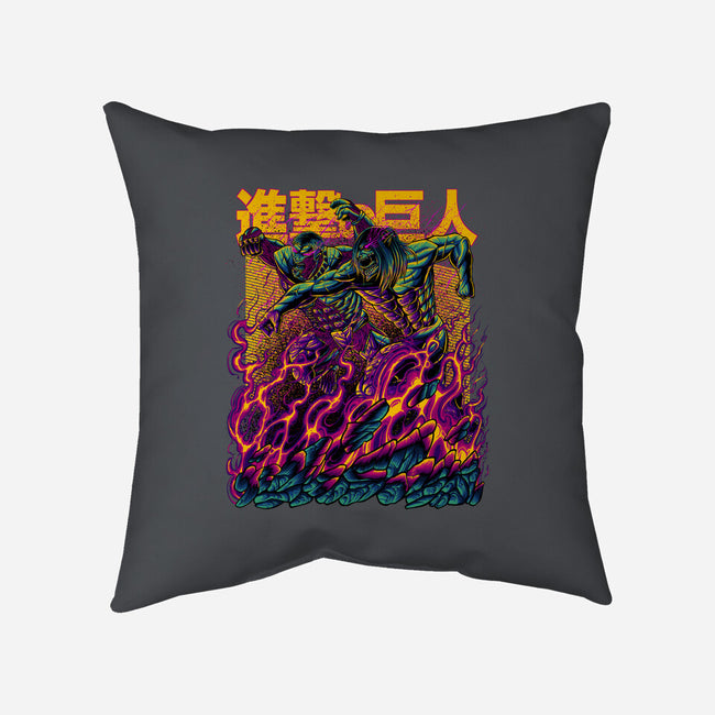 Titan Fight-none removable cover w insert throw pillow-alanside
