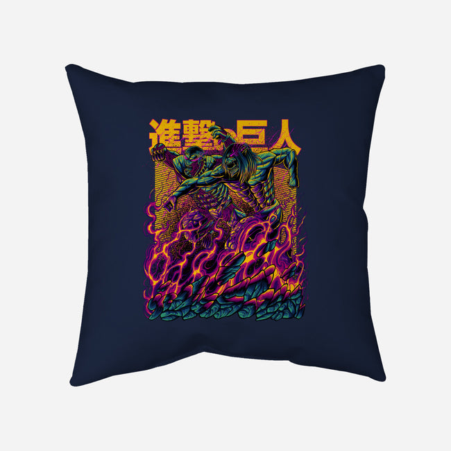 Titan Fight-none removable cover w insert throw pillow-alanside